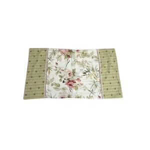 Vintage‎ Floral Queen Pillowcase Sham Green Pink Roses Cottagecore Shabby Set